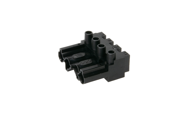 Adels AC166-A BU Connector, 4 polig, female, zwart